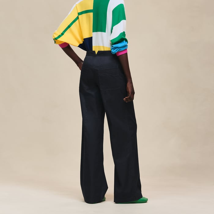 Bleu Noir Loose Fit Pants