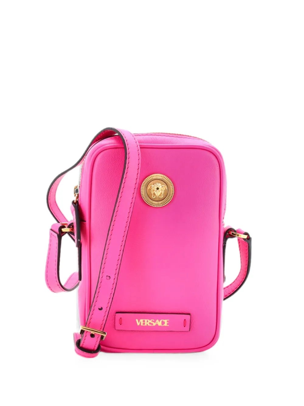 Medusa Biggie Pouch Leather Micro crossbody bag