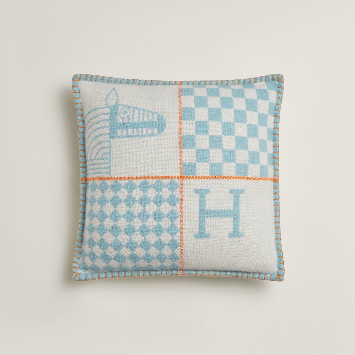 블루 나티에 Avalon Animaux Nattes 쿠션