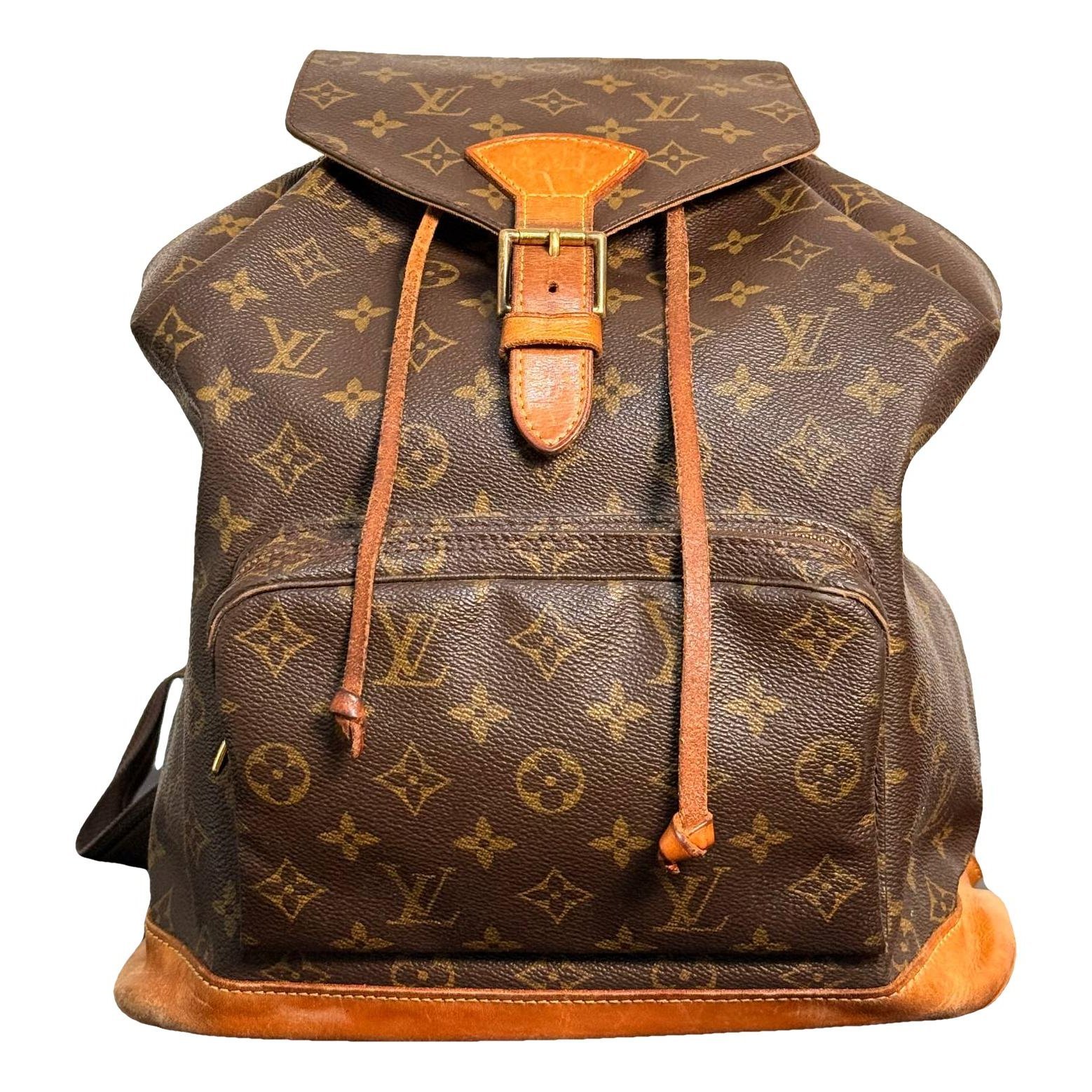 Montsouris Vintage leather backpack