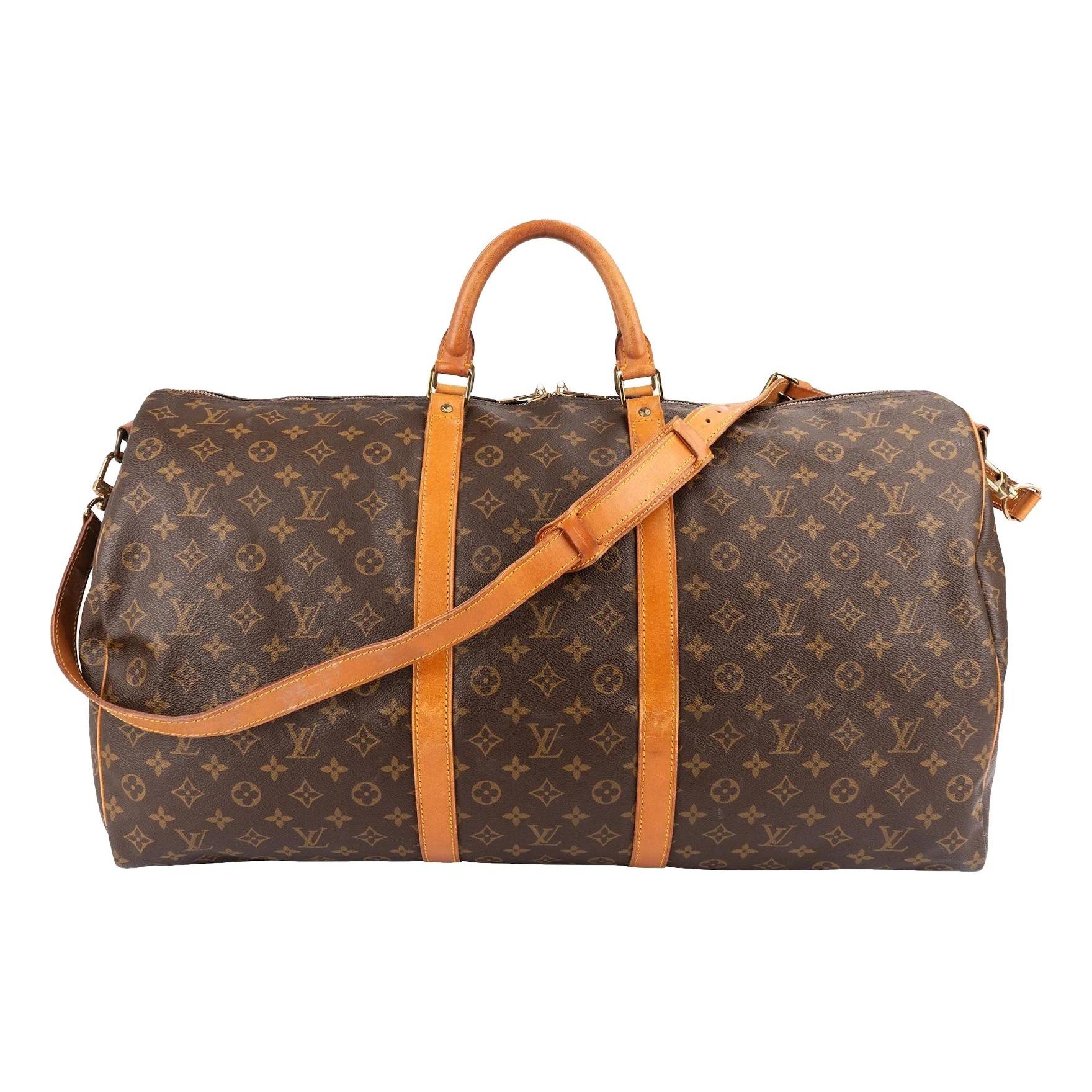 Keepall leather travel bag
