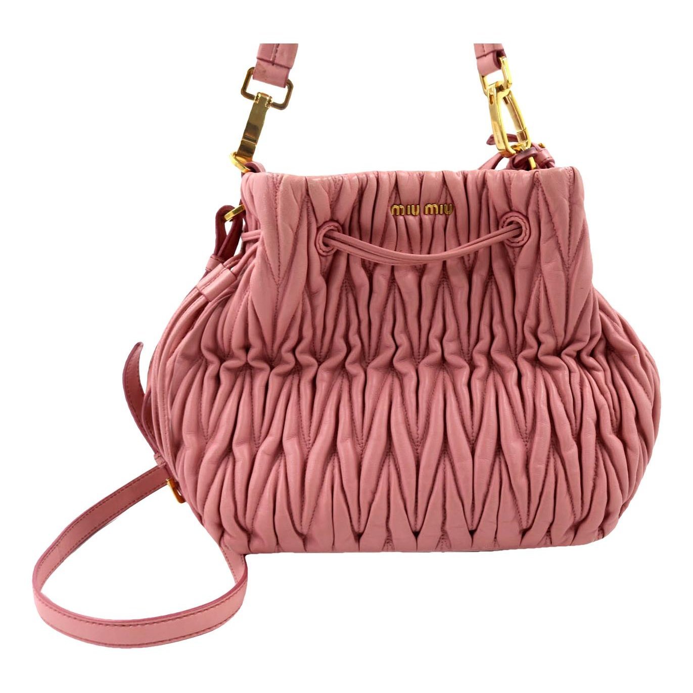 Matelassé leather handbag