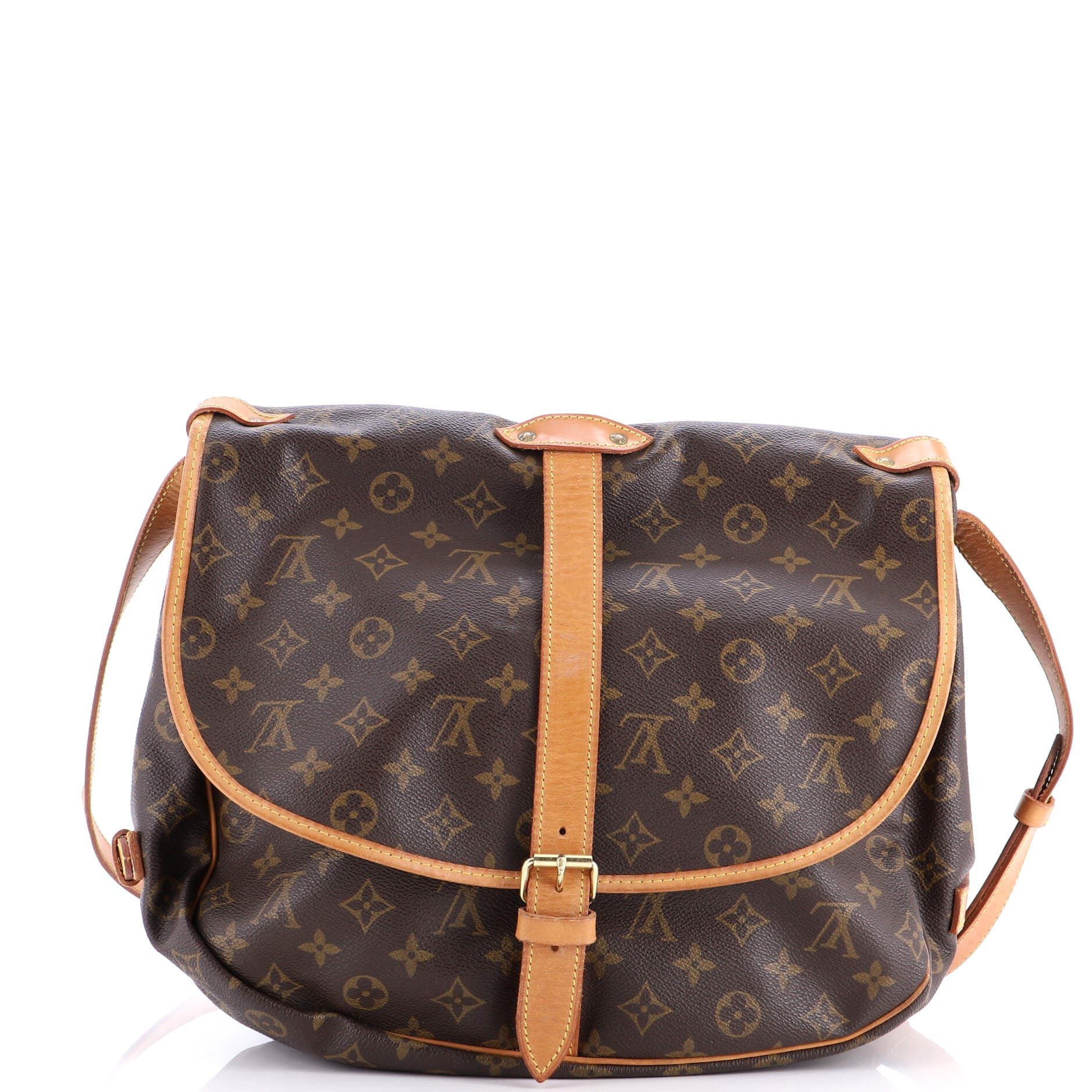 Louis Vuitton Saumur Handbag Monogram Canvas 35