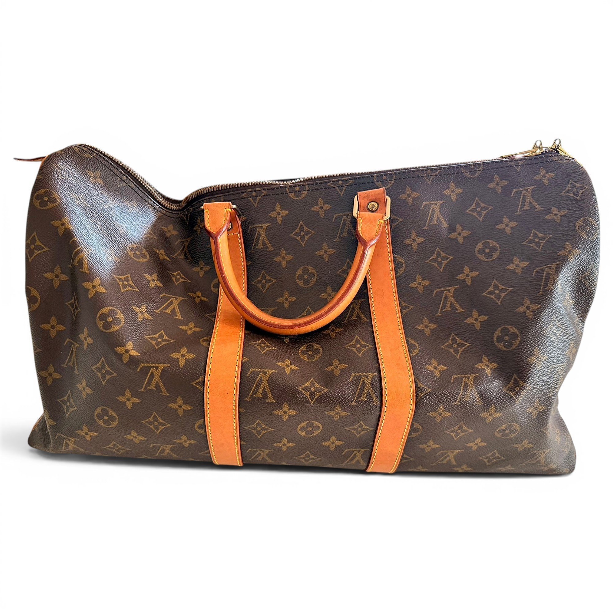 Keepall leather travel bag