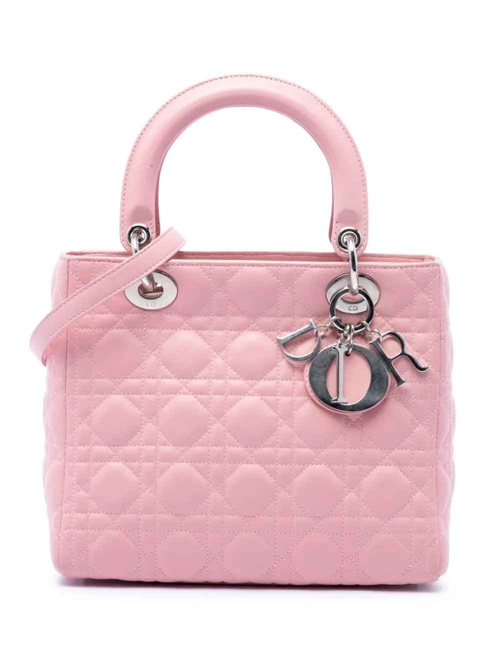 2007 Medium Lambskin Cannage Lady Dior satchel