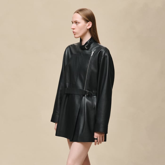 Noir Short Parka Coat