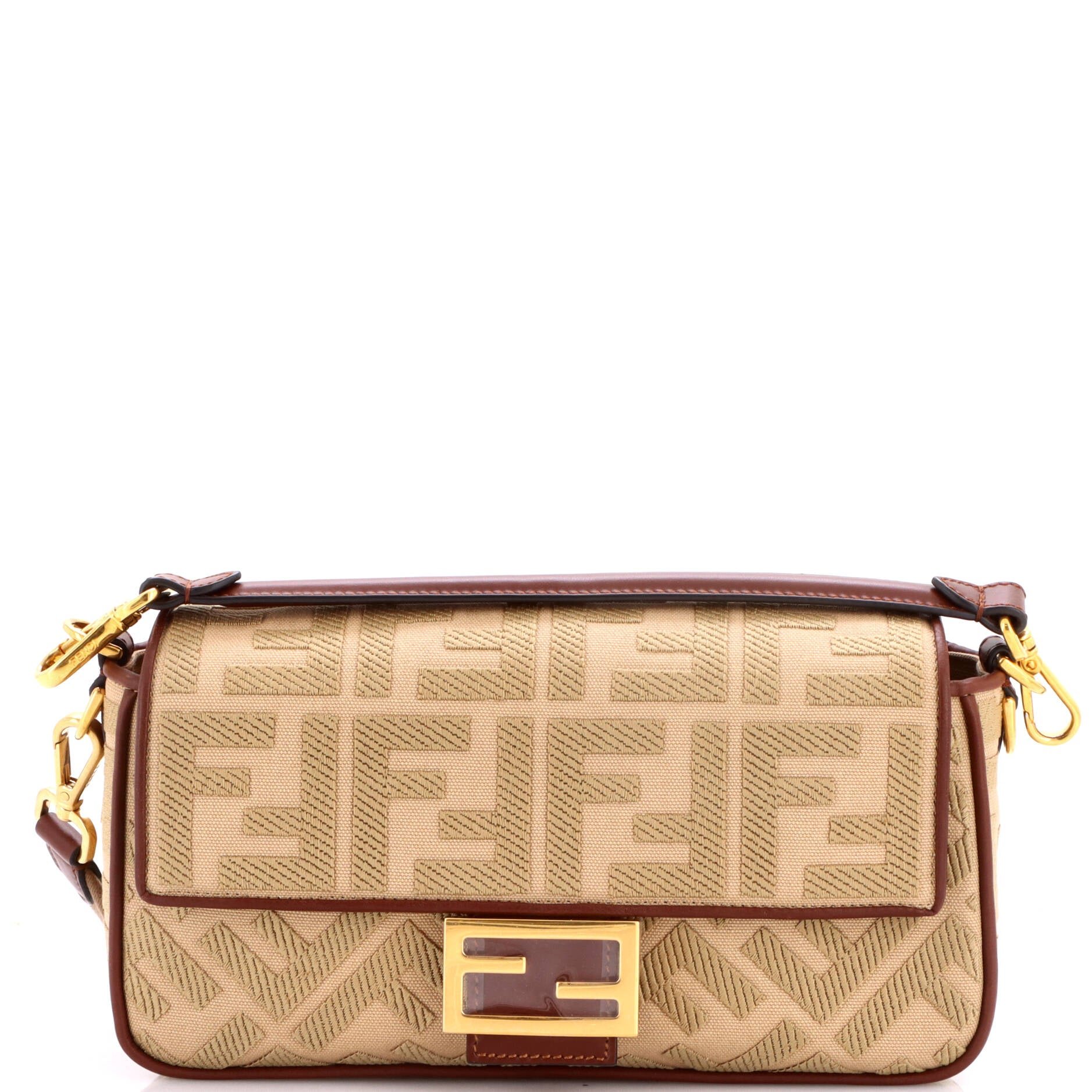 Baguette NM Bag Zucca Embroidered Canvas Medium