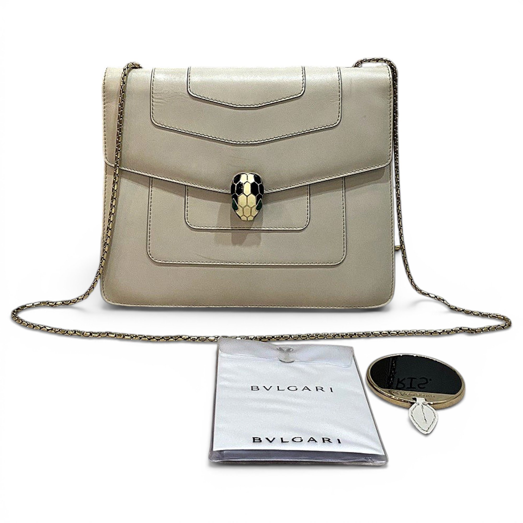 Serpenti leather handbag