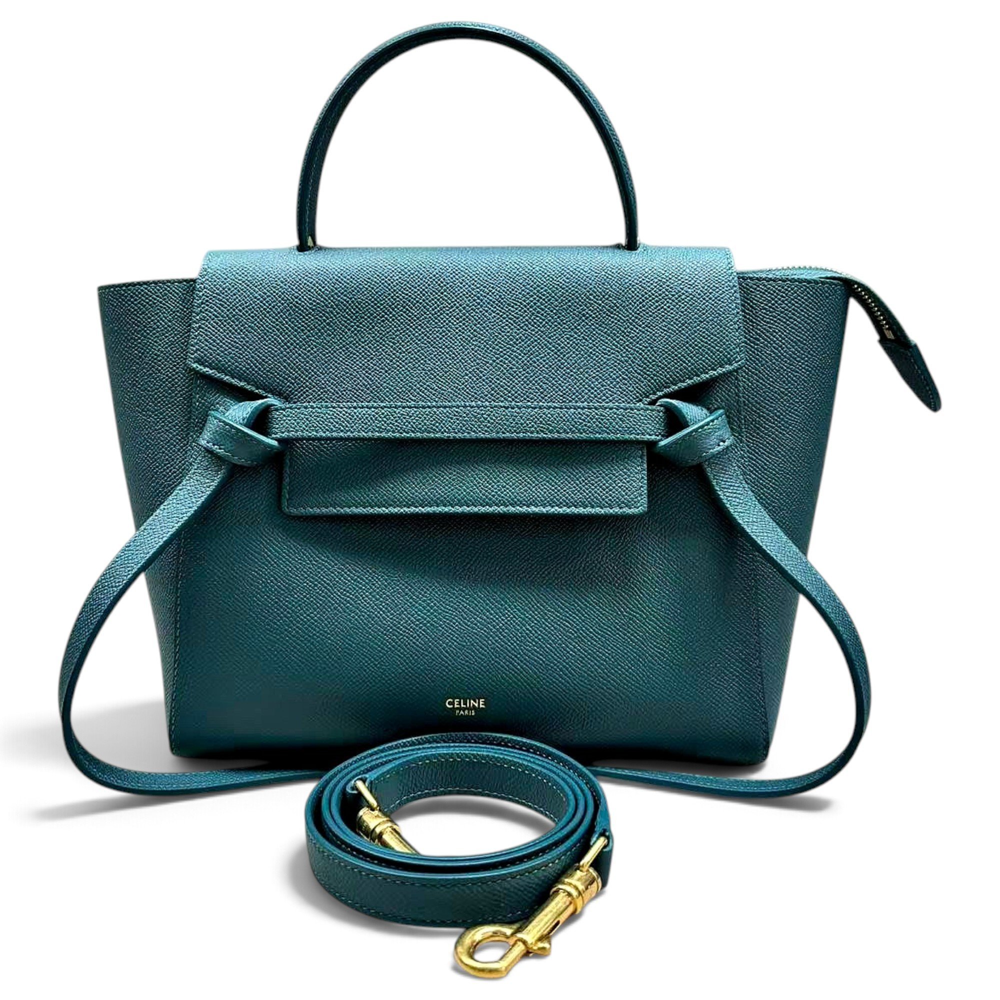 Belt leather handbag