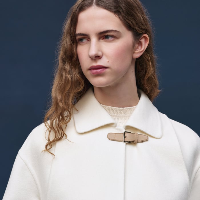Blanc Naturel Trench Modular Cashmere Coat