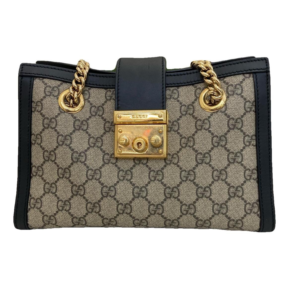 Padlock leather handbag
