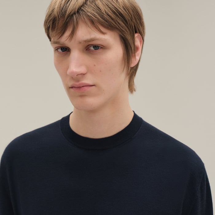 Marine "Detail H" Crewneck Sweater