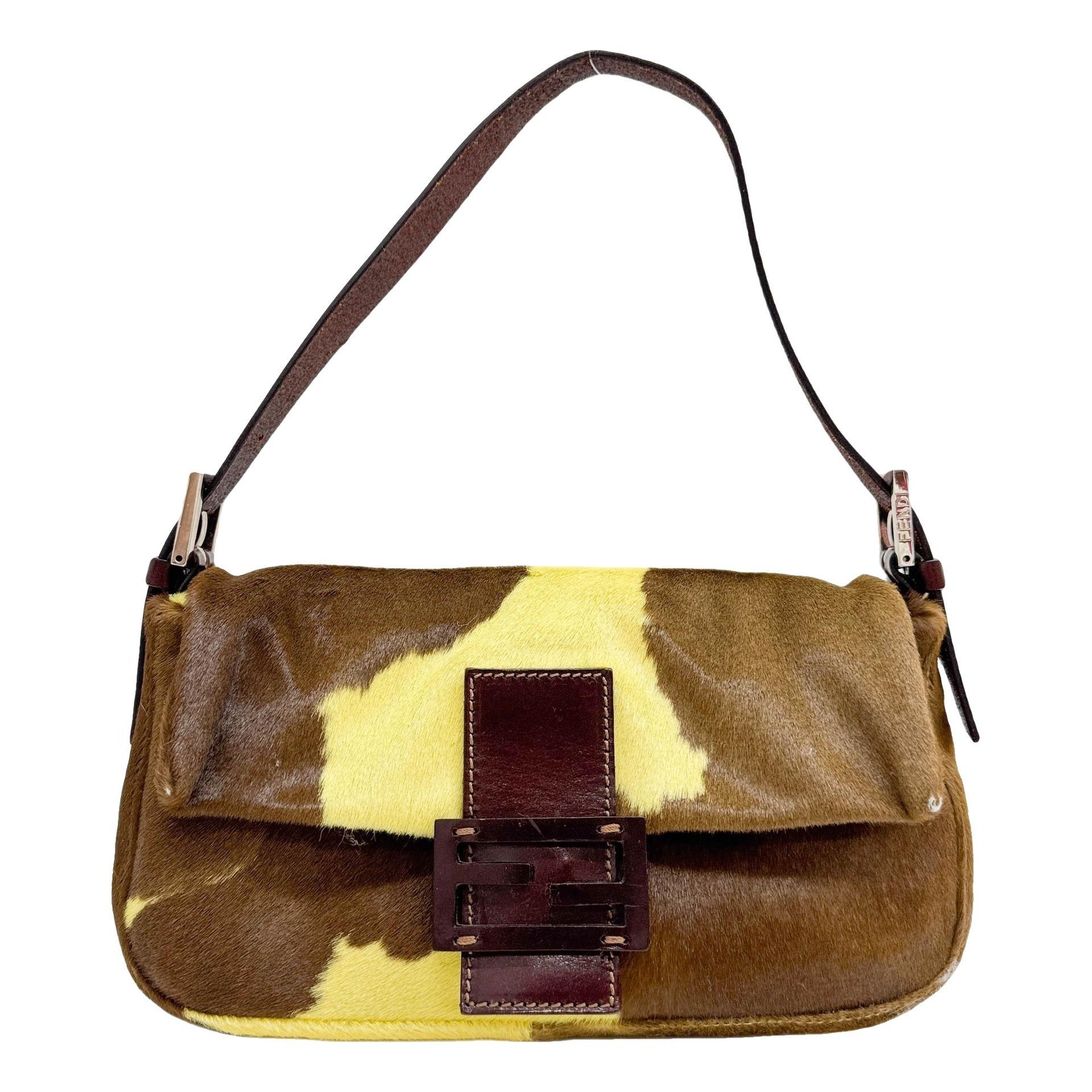 Baguette pony-style calfskin handbag