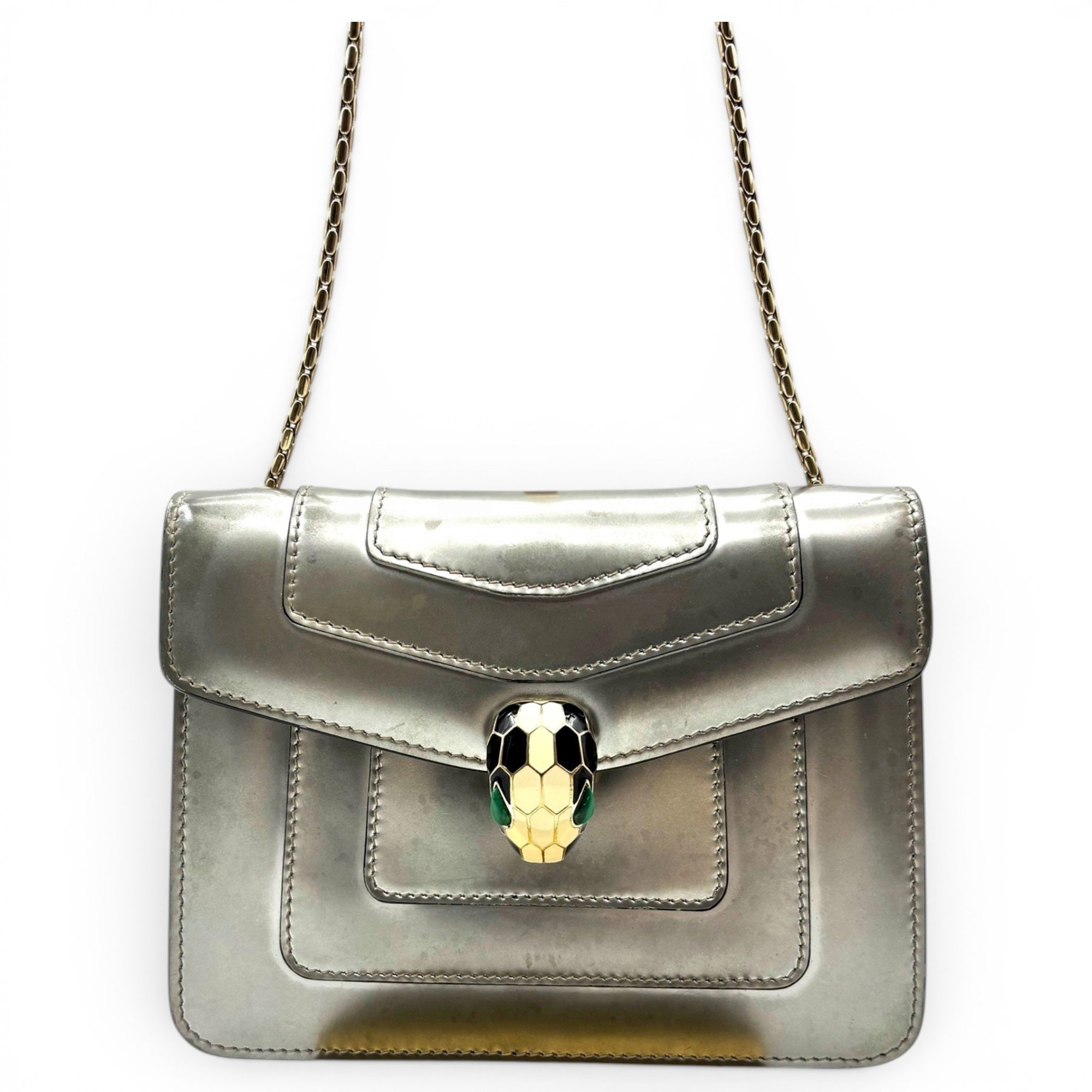 Serpenti leather handbag