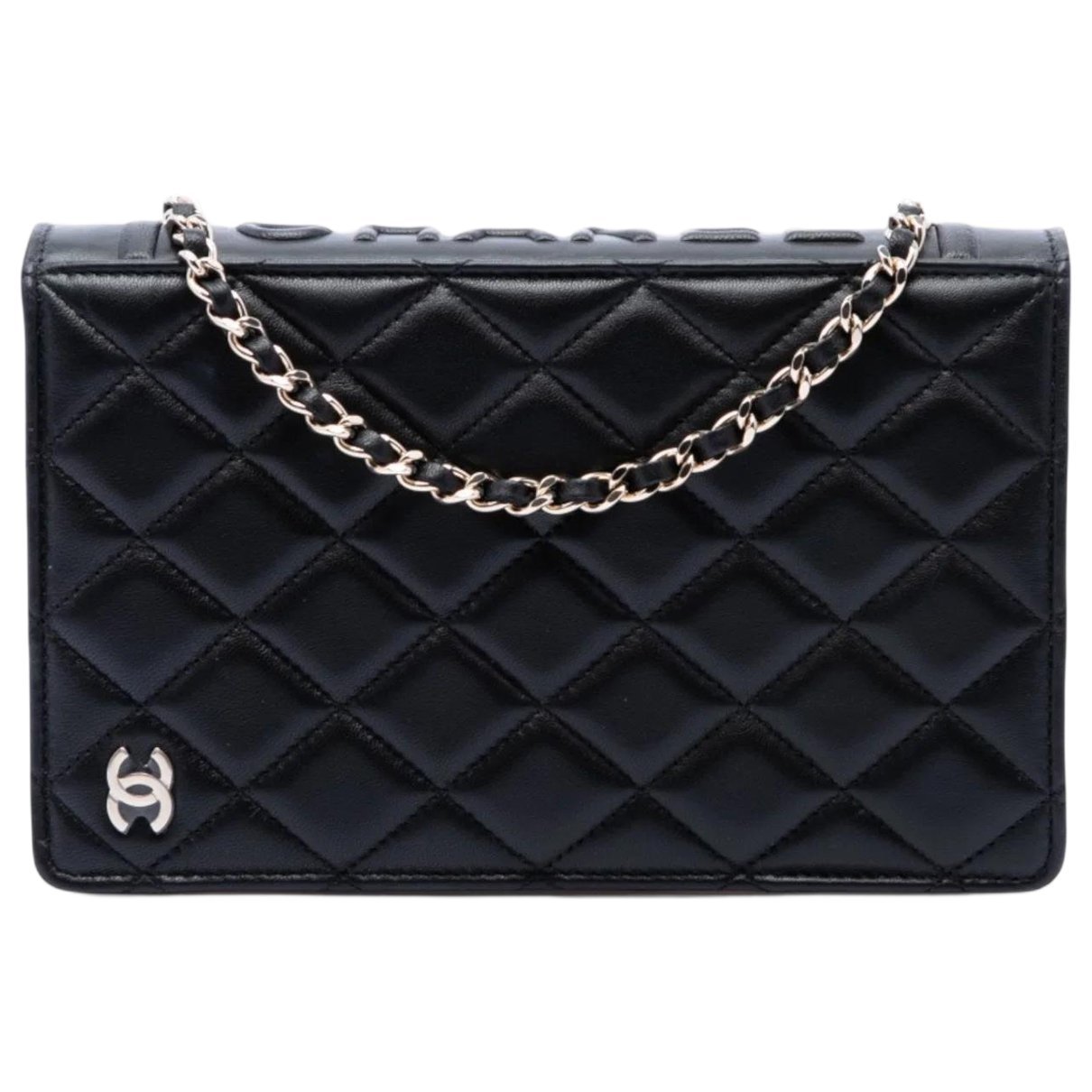 Wallet On Chain leather crossbody bag