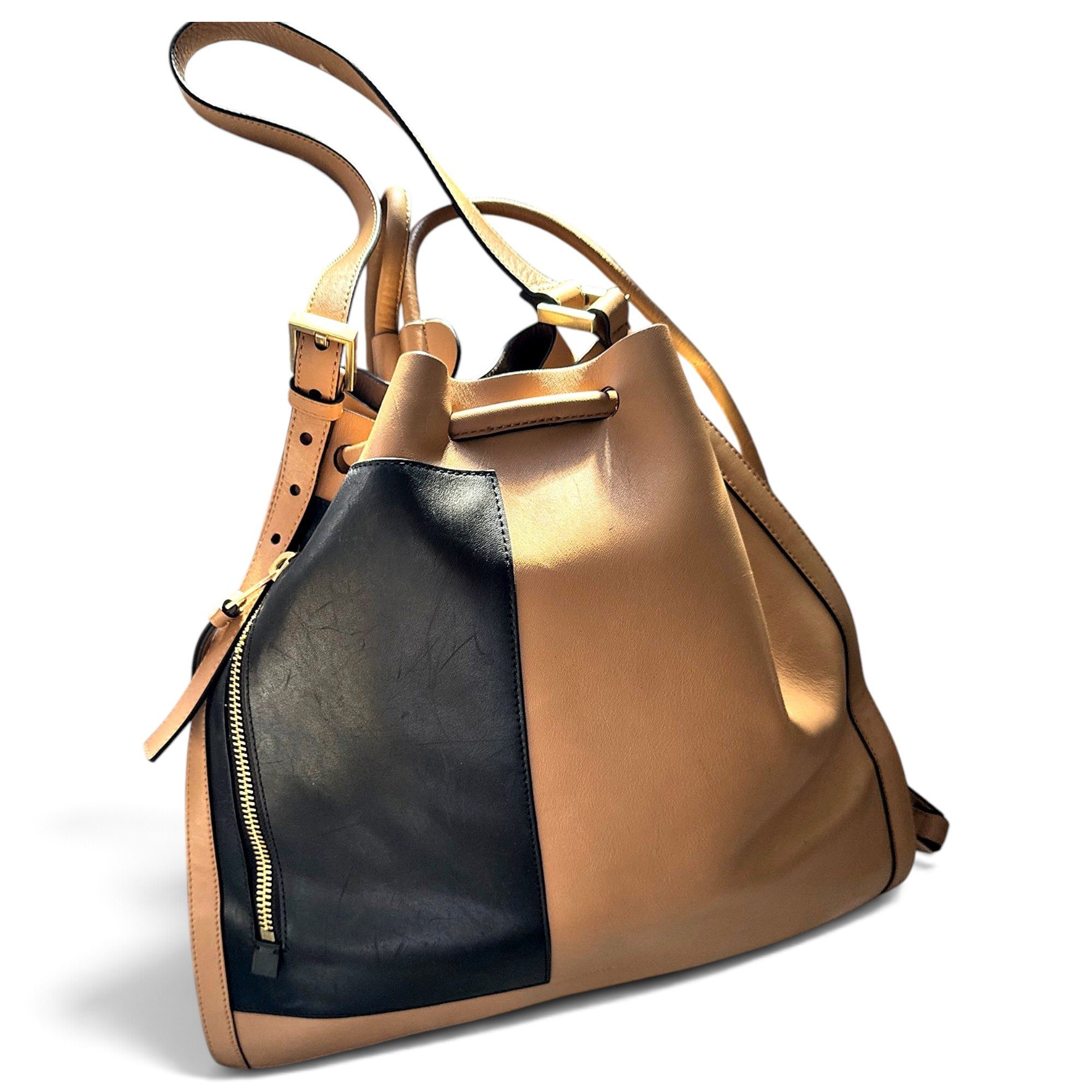 Leather backpack