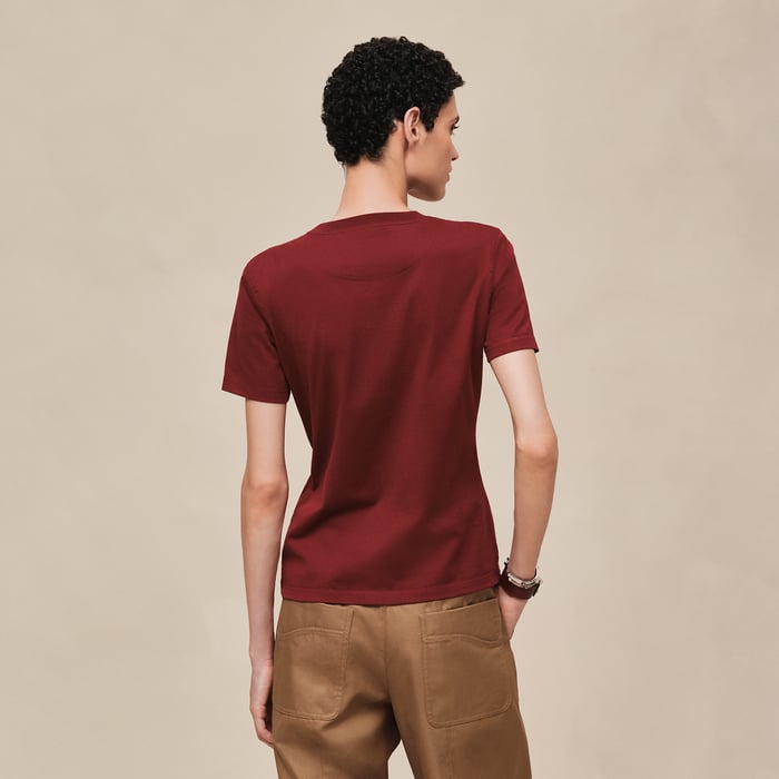 Rouge Carmin Printed Micro T-shirt