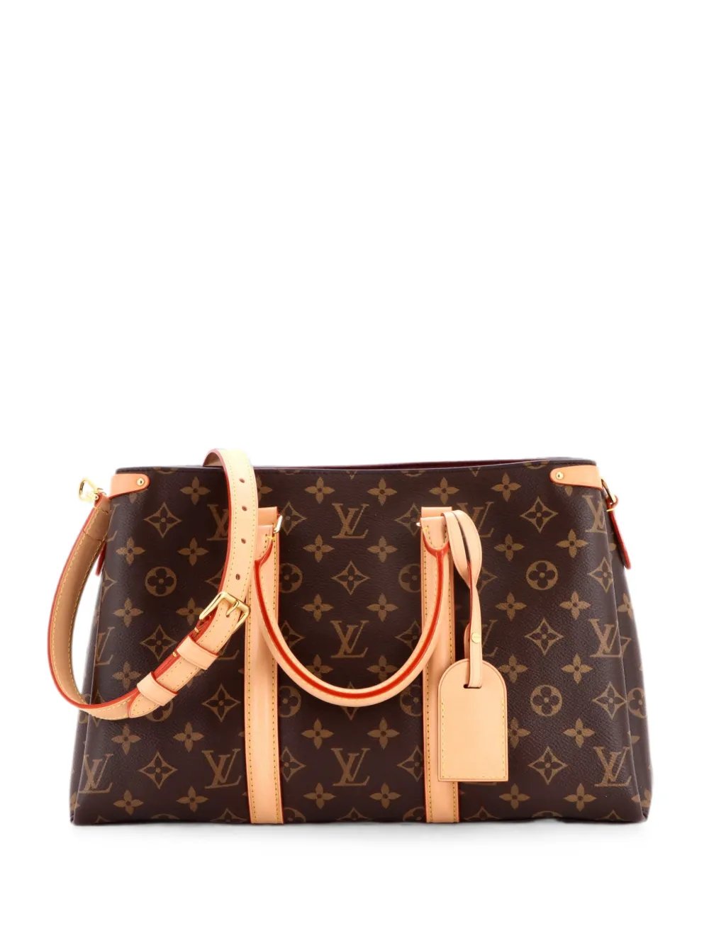 Soufflot Monogram Canvas with Leather MM tote bag