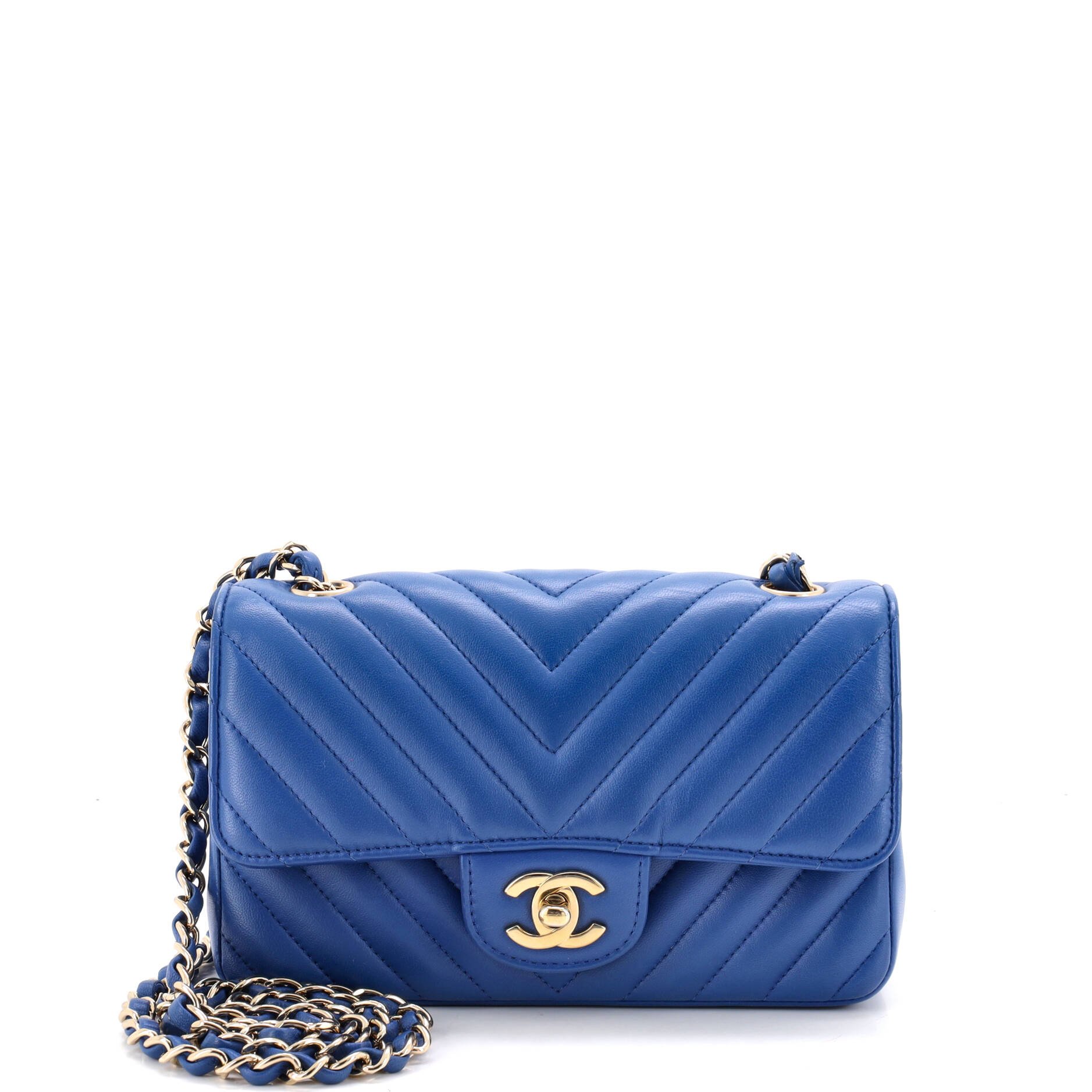 Classic Single Flap Bag Chevron Lambskin Mini