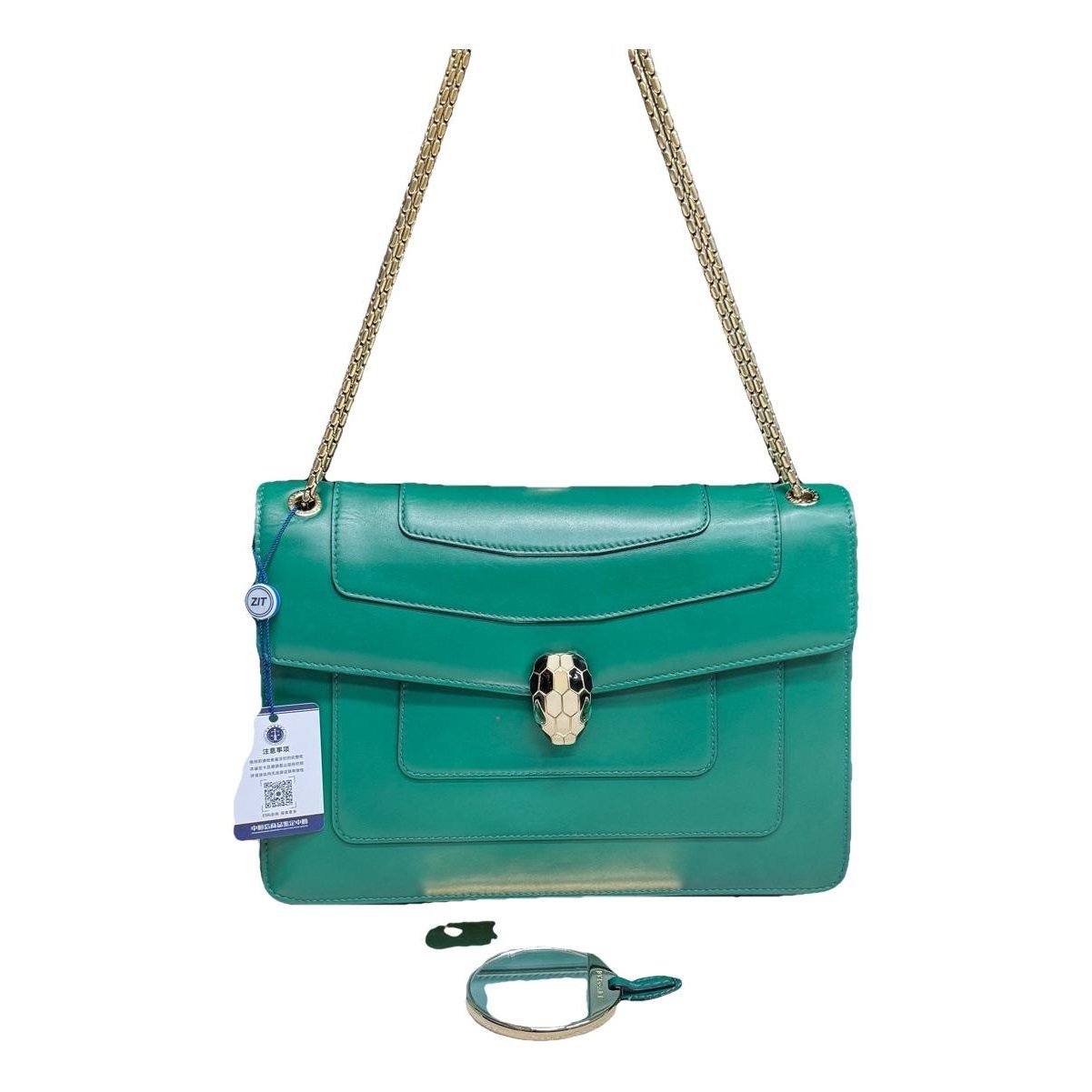 Serpenti leather handbag