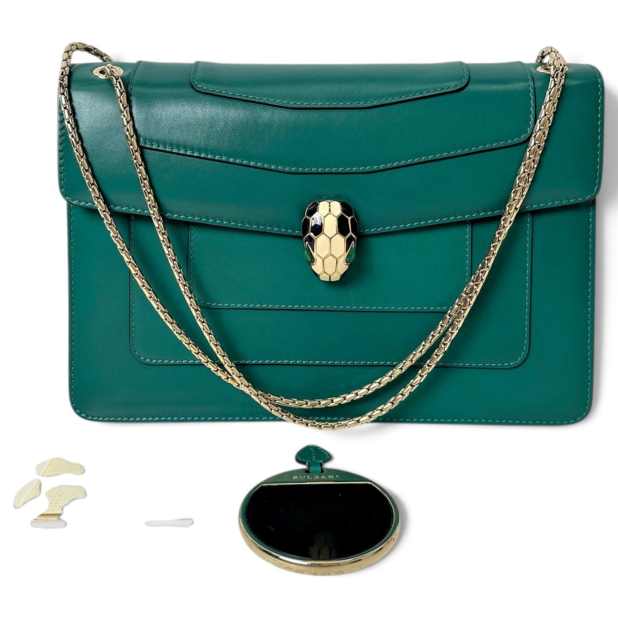 Serpenti leather handbag