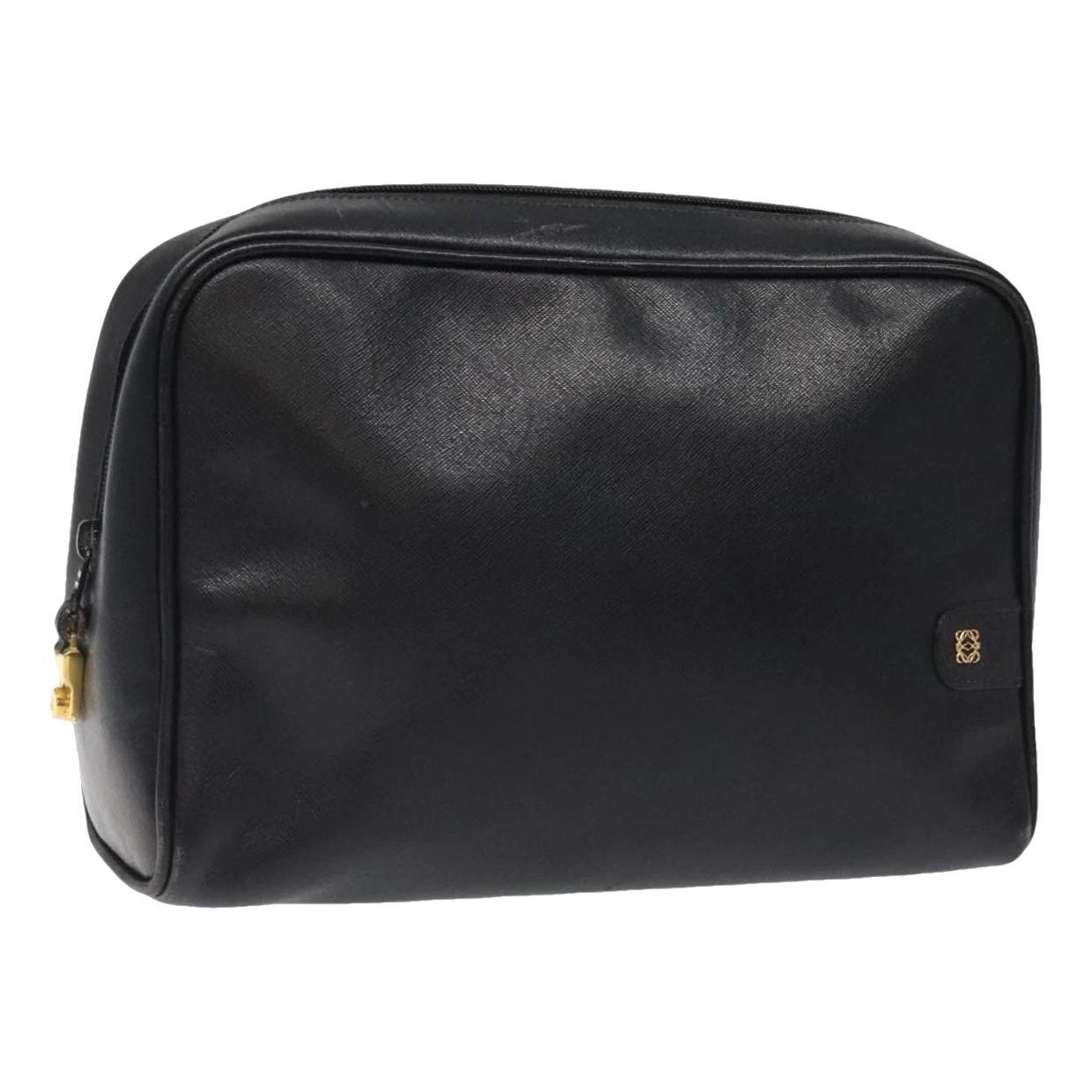 Leather clutch bag