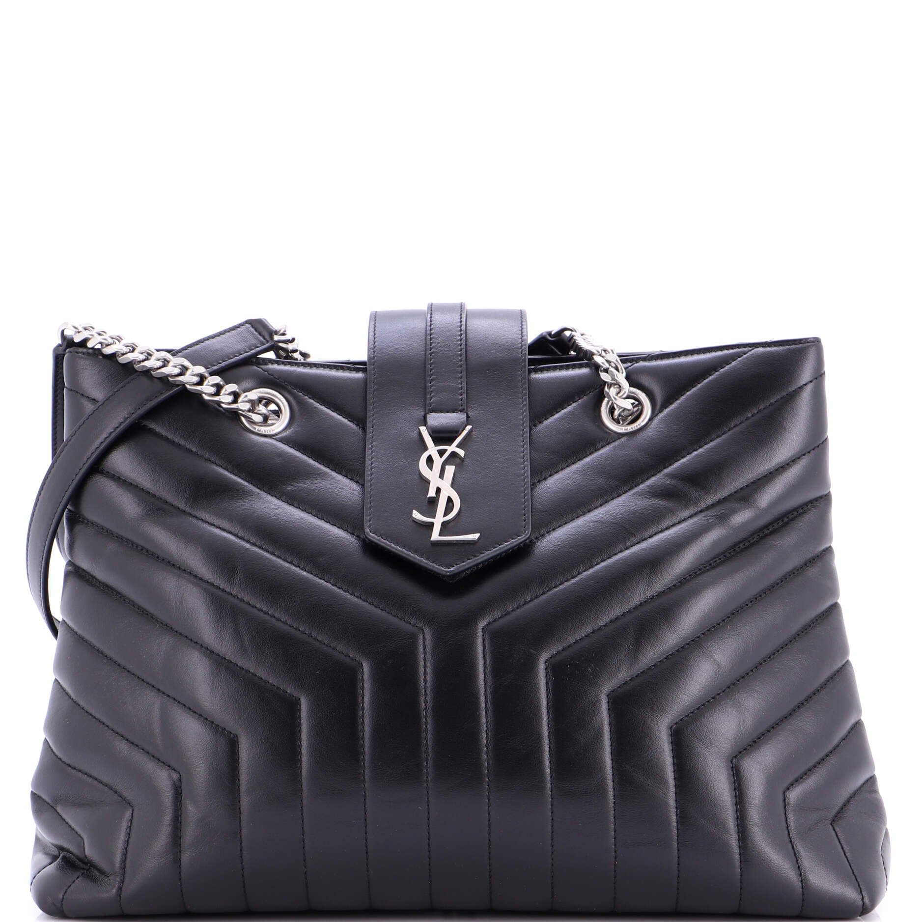 Saint Laurent LouLou Tote Matelasse Chevron Leather Large