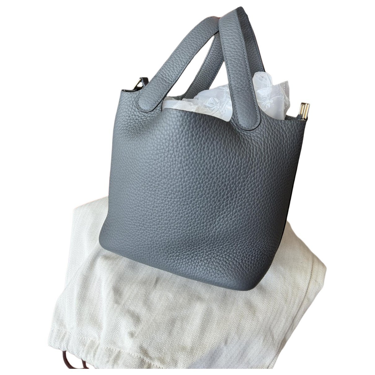 Picotin leather tote