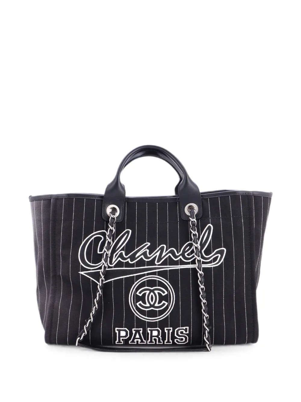 Deauville Tote Embellished Shiny Calfskin Medium satchel
