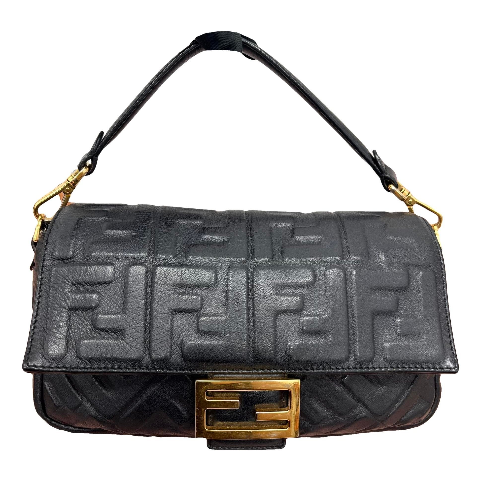 Baguette leather handbag