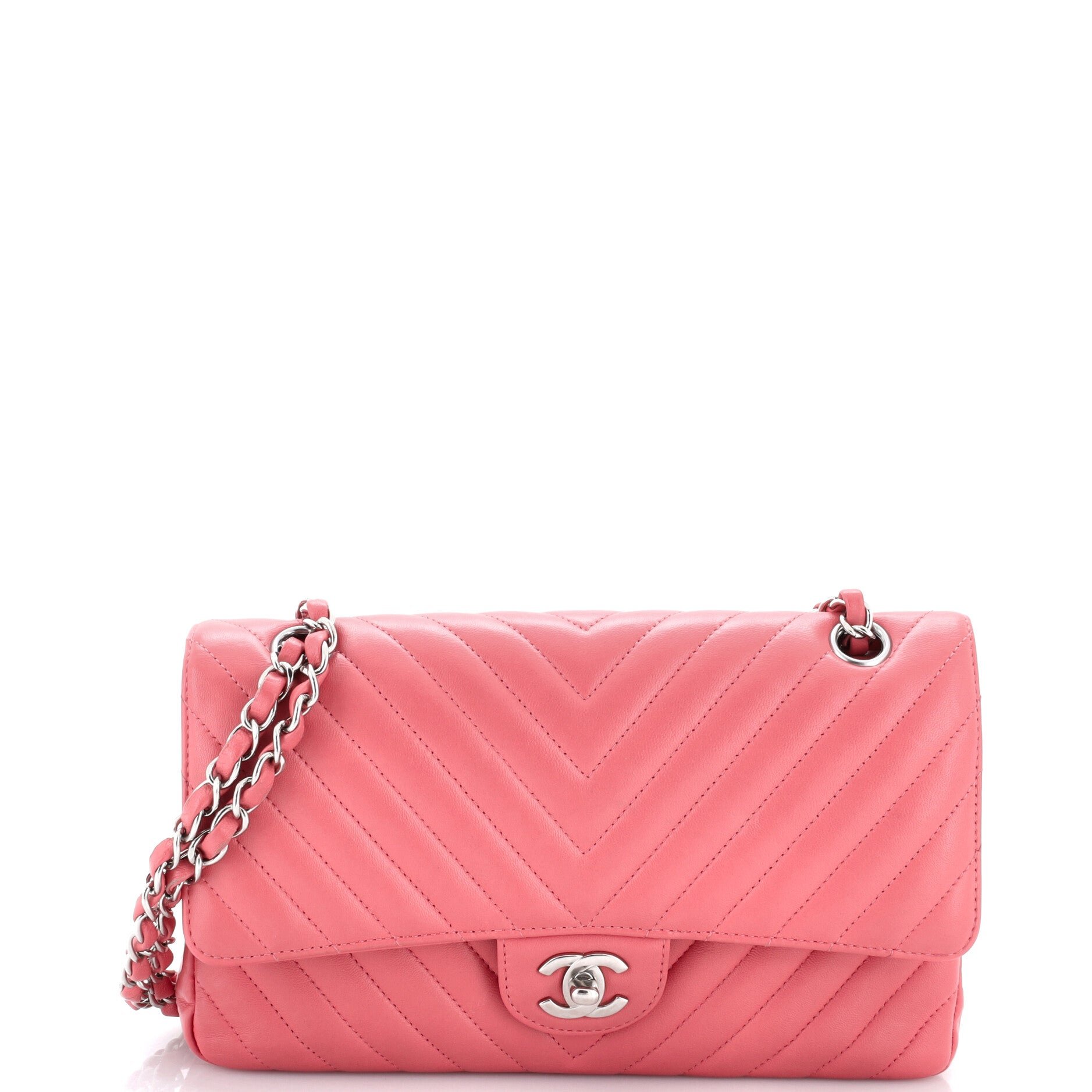 Classic Double Flap Bag Chevron Lambskin Medium