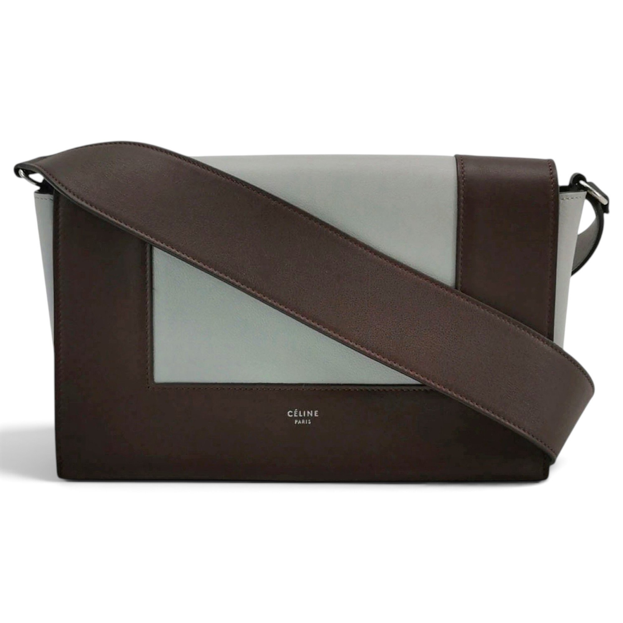 Frame leather handbag