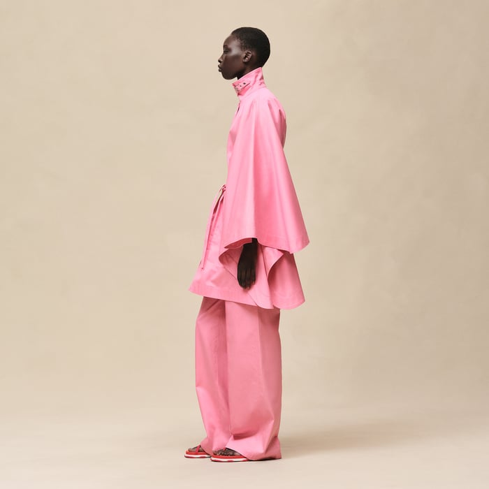 Rose Bonbon Cape Coat