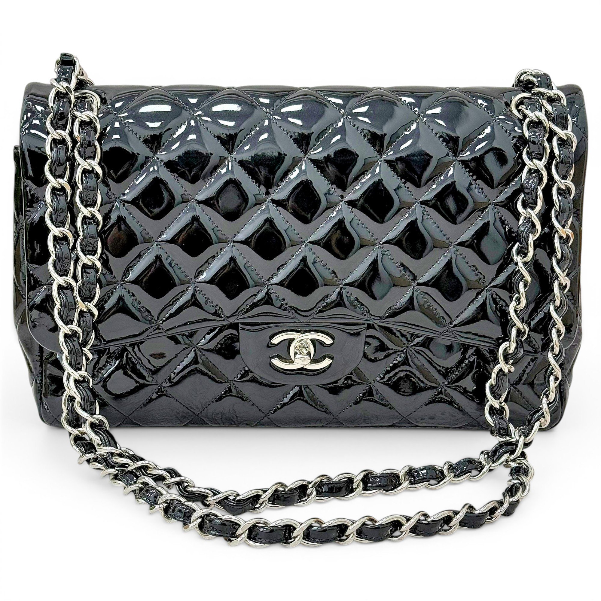 Timeless/Classique patent leather handbag