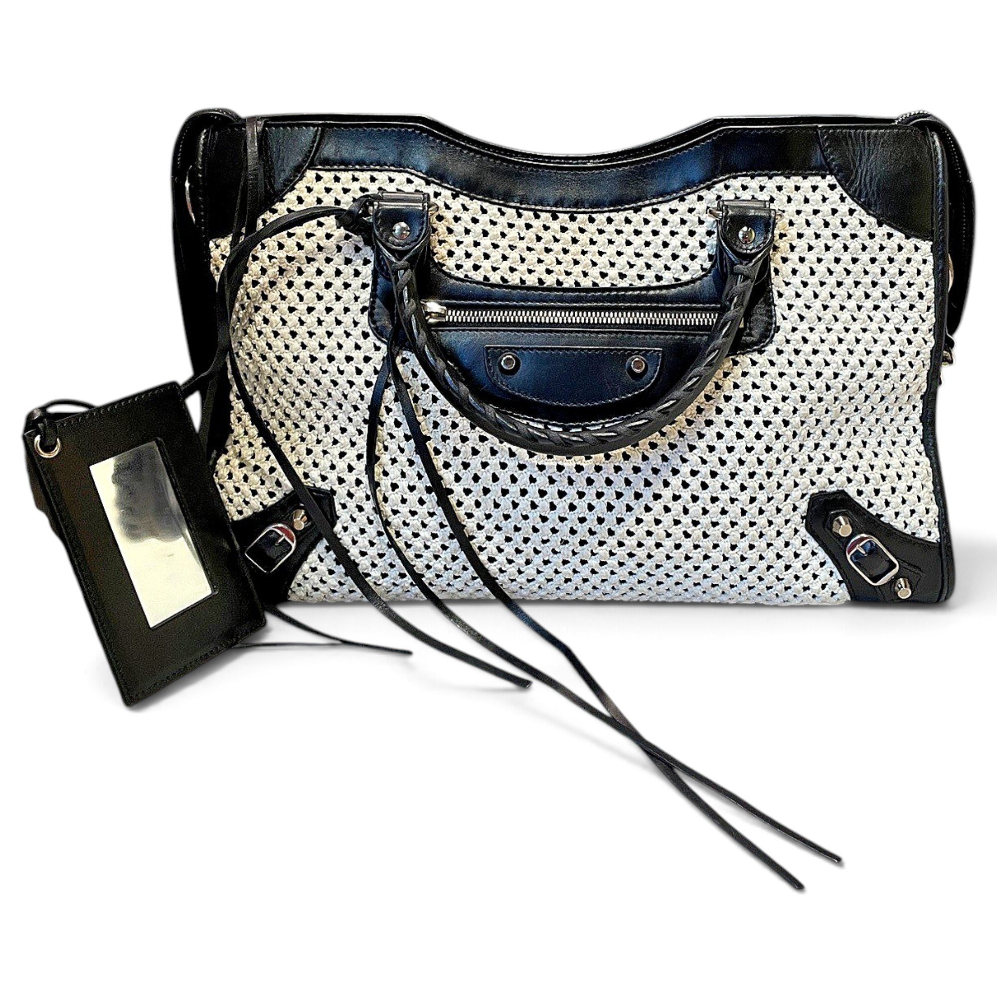 City leather handbag