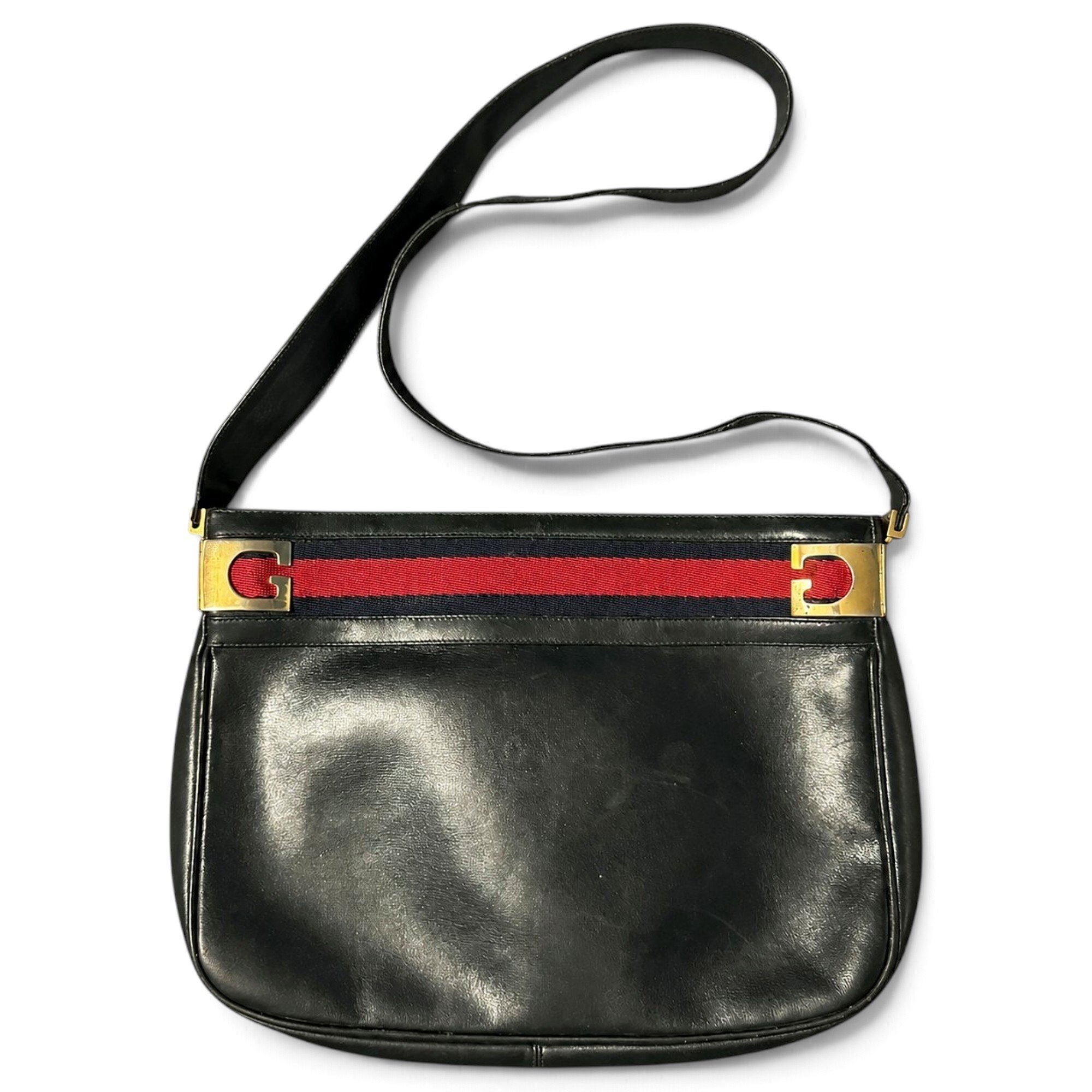 Square G leather crossbody bag