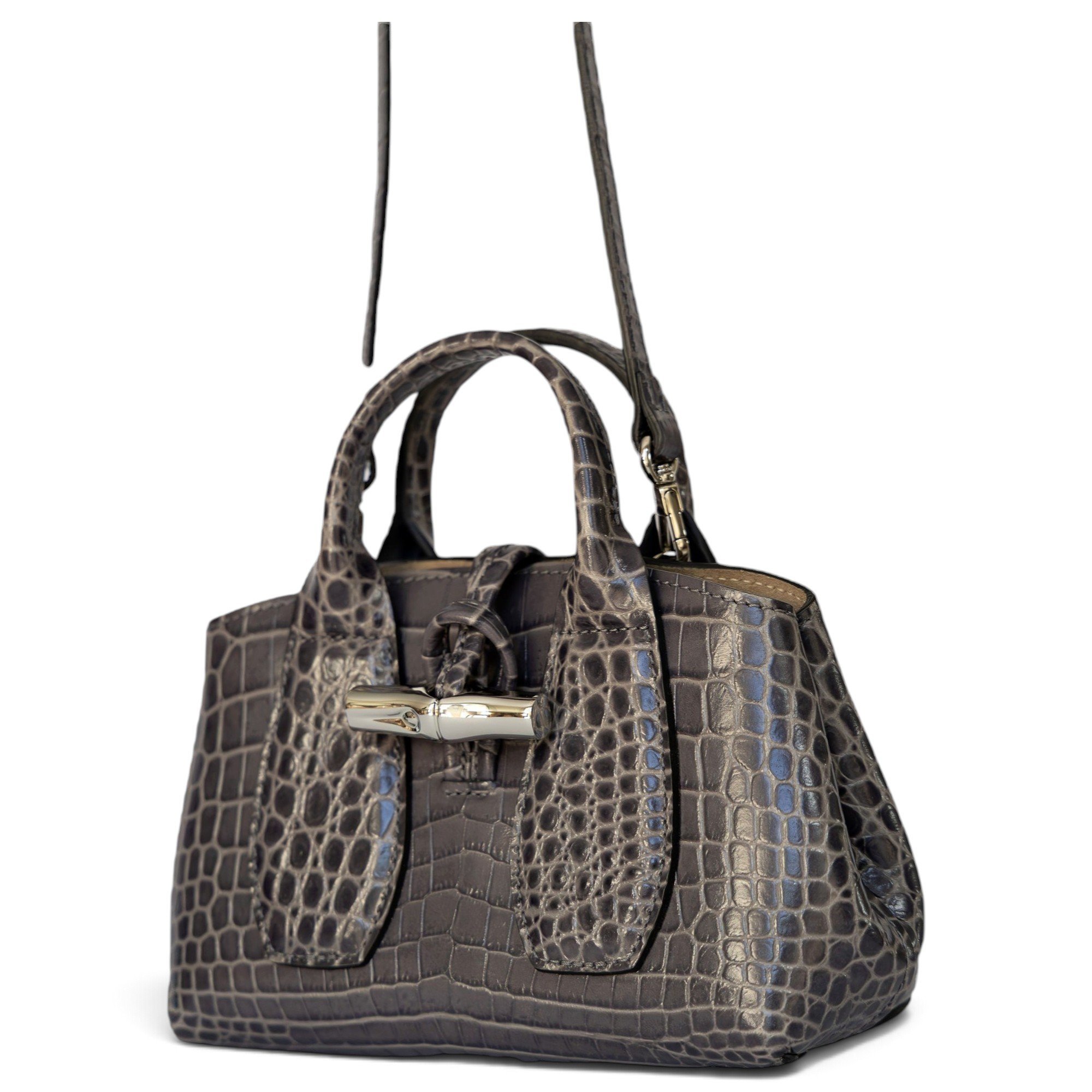 Leather clutch bag