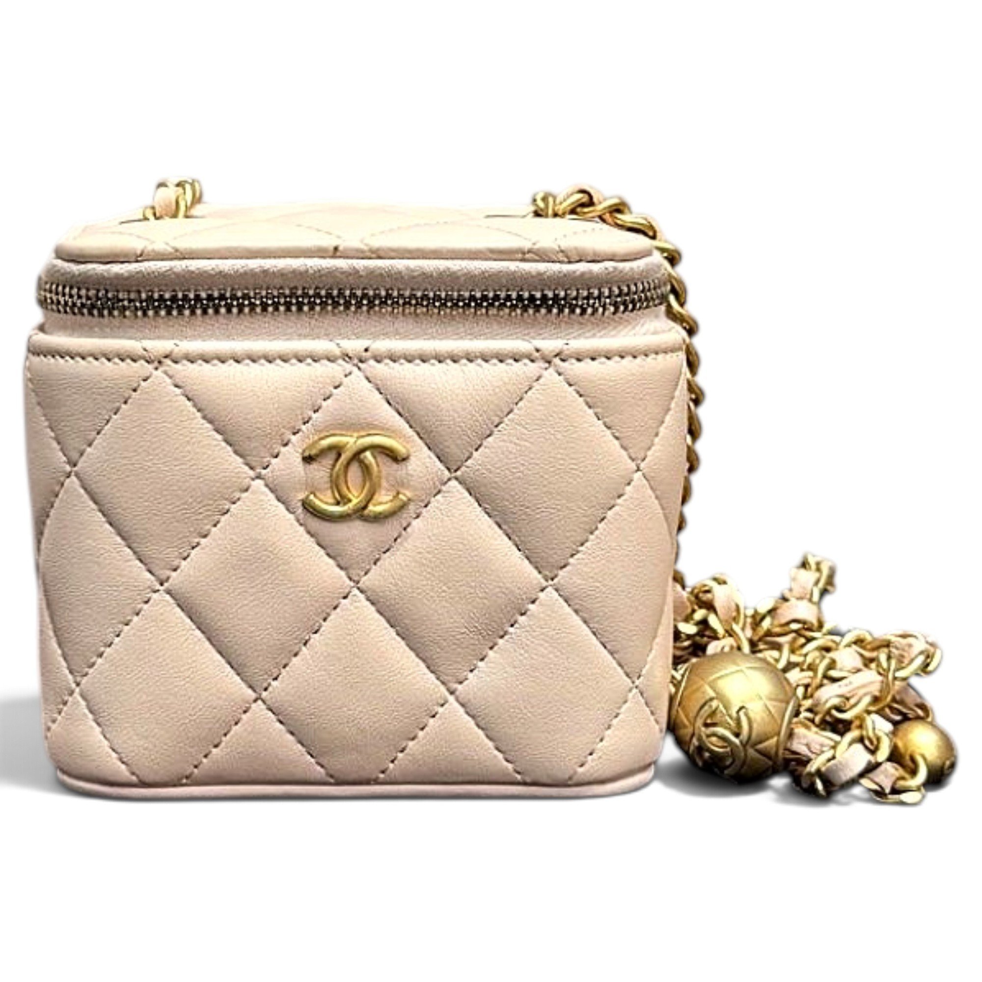 Vanity leather handbag
