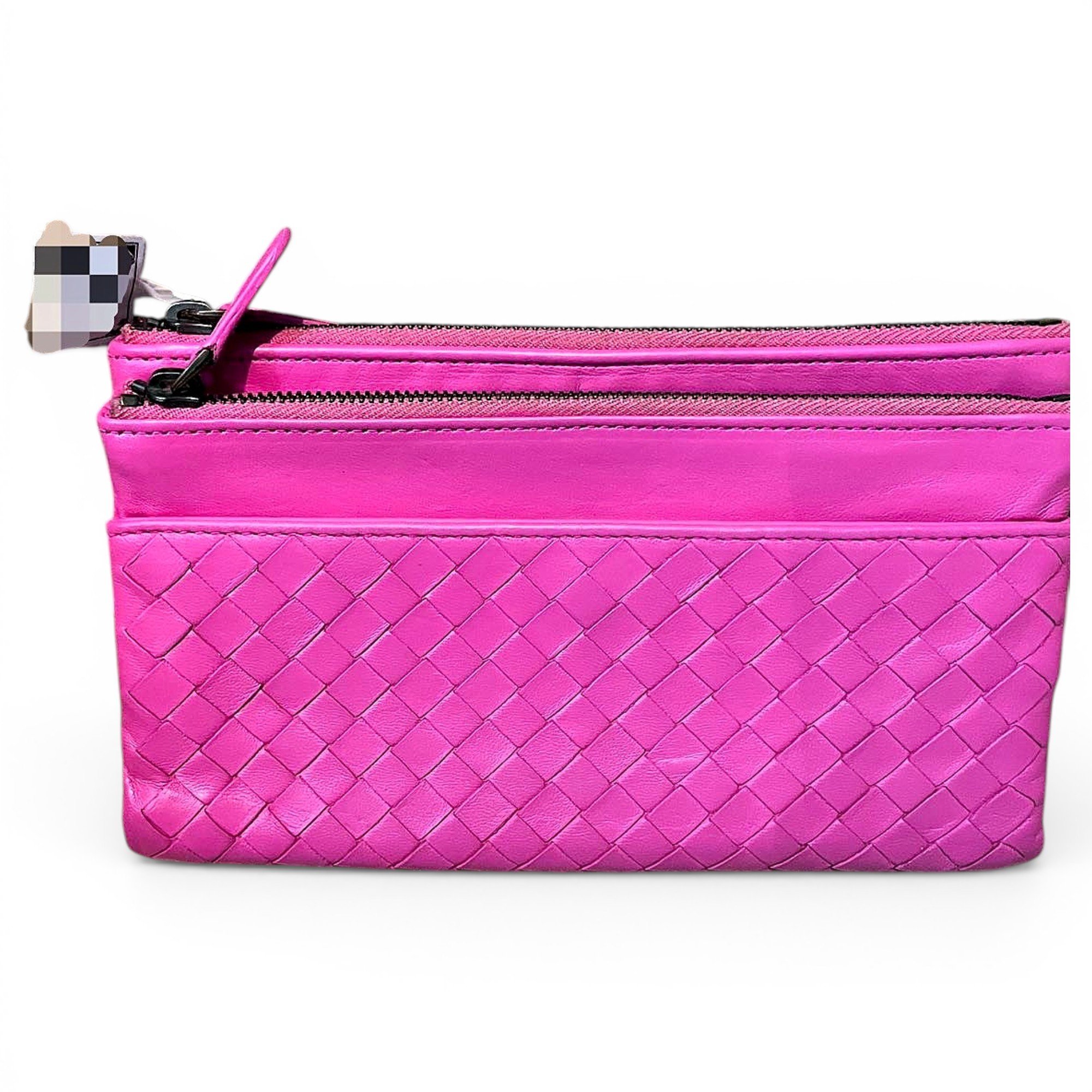 Leather clutch bag