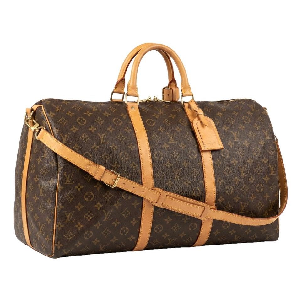 Keepall leather travel bag