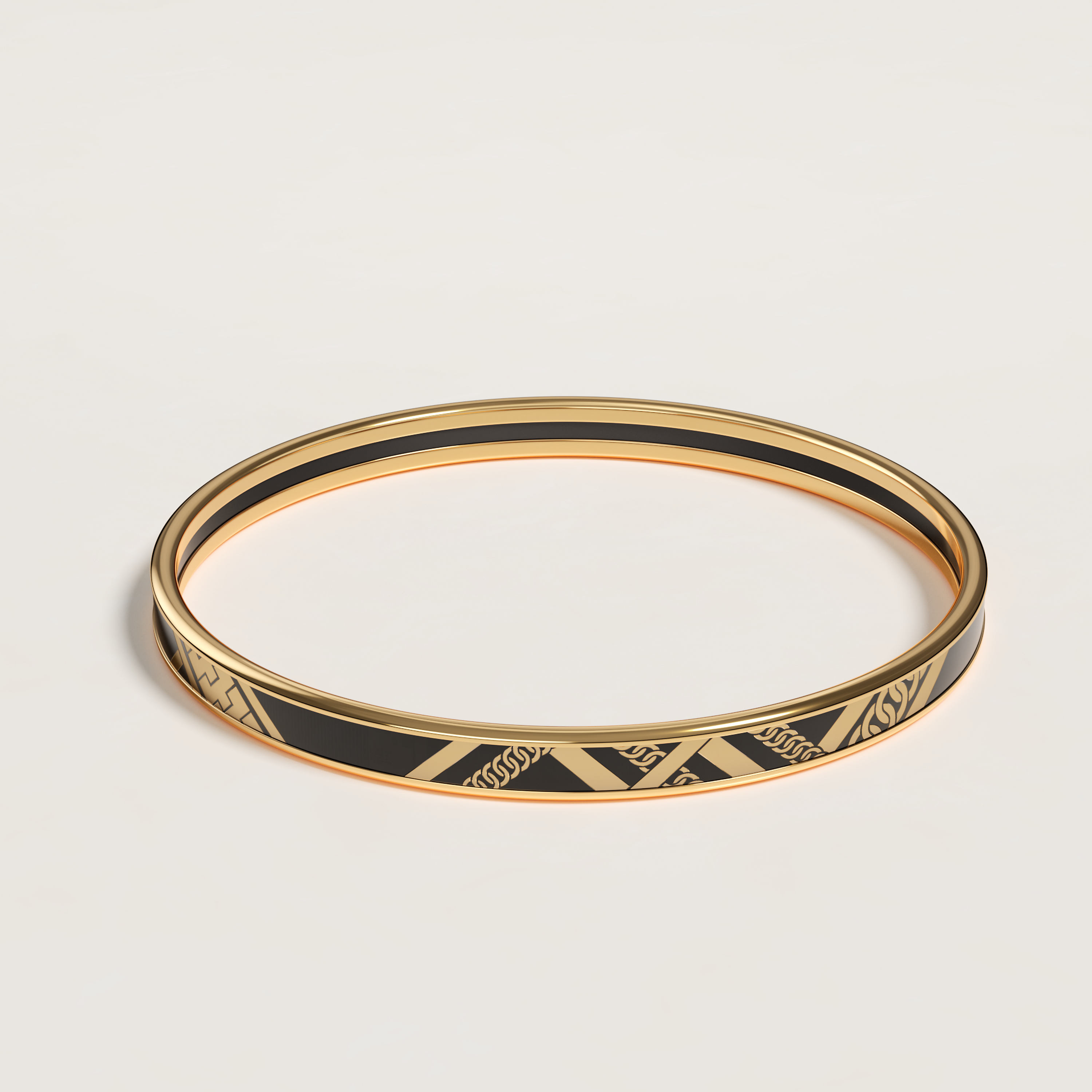 Tartan & Chaines Obliques bangle