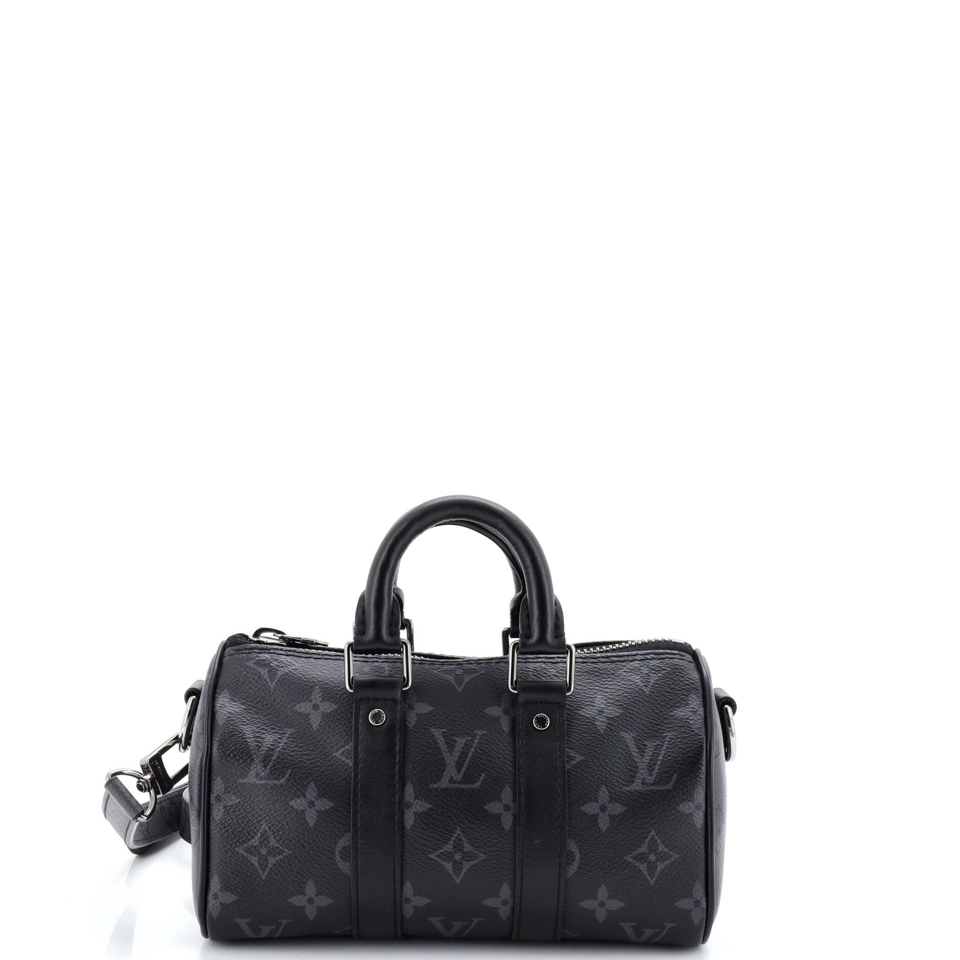 Louis Vuitton Keepall Bandouliere Bag Reverse Monogram Eclipse Canvas XS