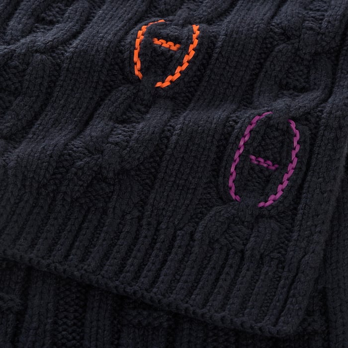 Marine Tri-maillon Details Cuir Muffler