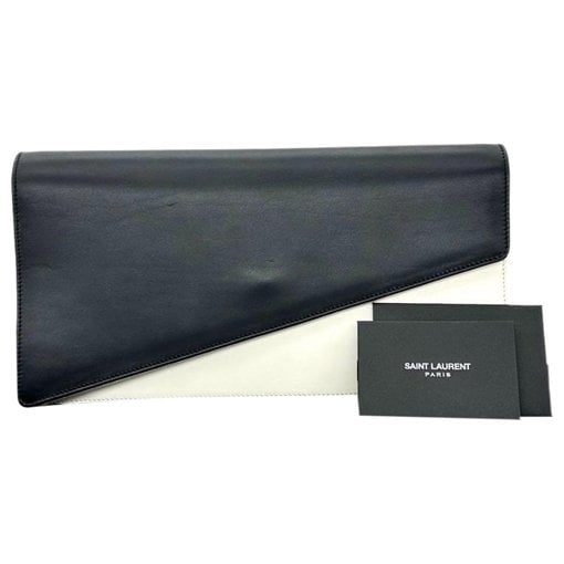 Leather clutch bag