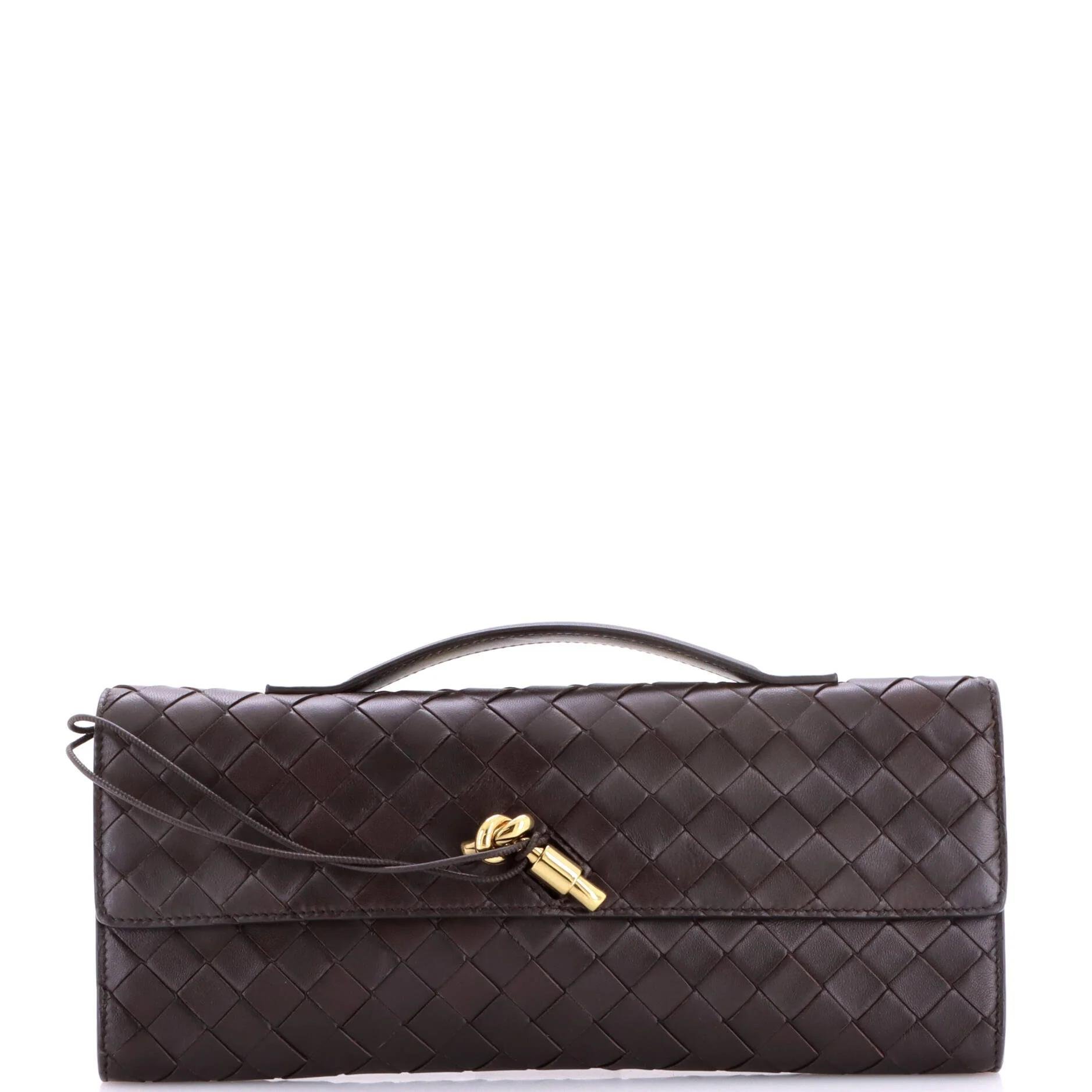 Leather clutch bag