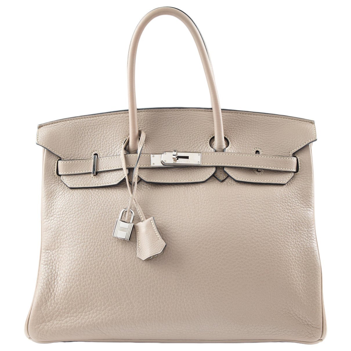 Hermes Birkin 35 Handbag Gris Tourterelle Clemence Leather 2008