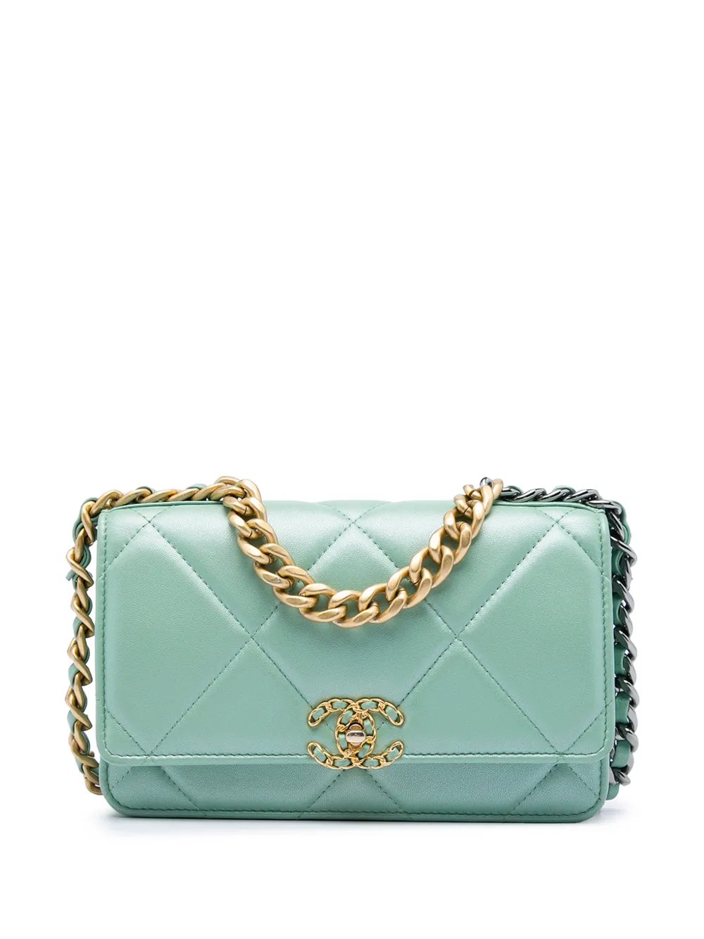 2021-2026 Quilted Lambskin 19 Wallet on Chain satchel