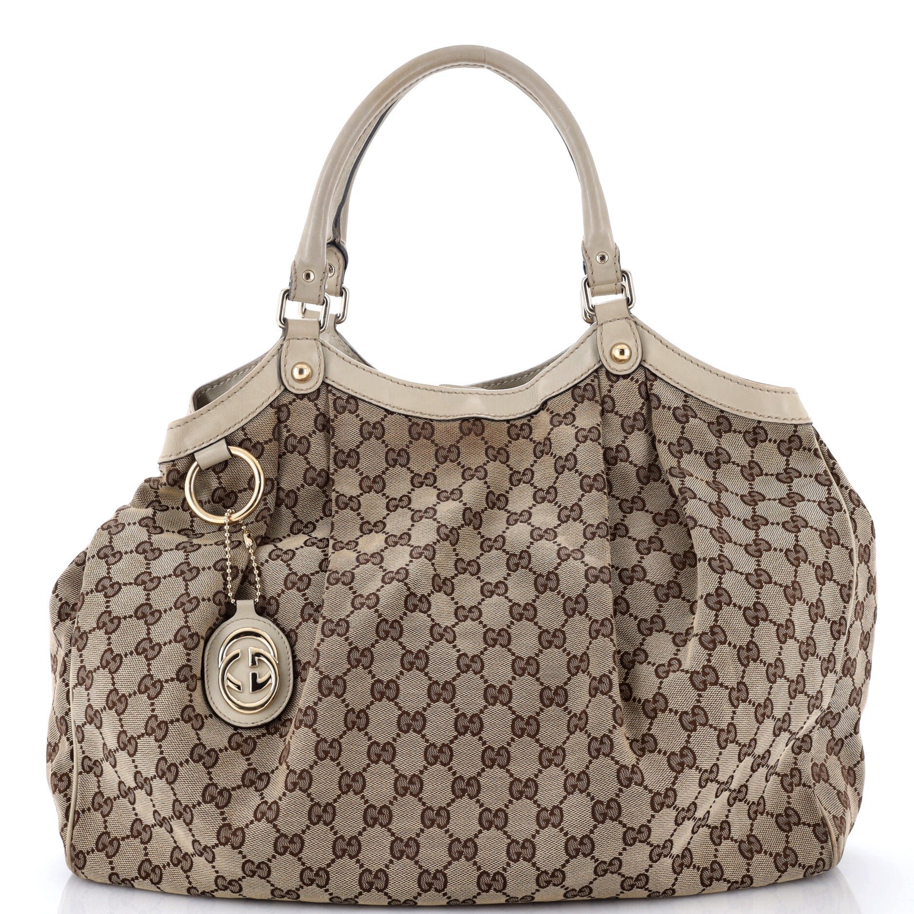 Sukey Tote GG Canvas with Leather Large