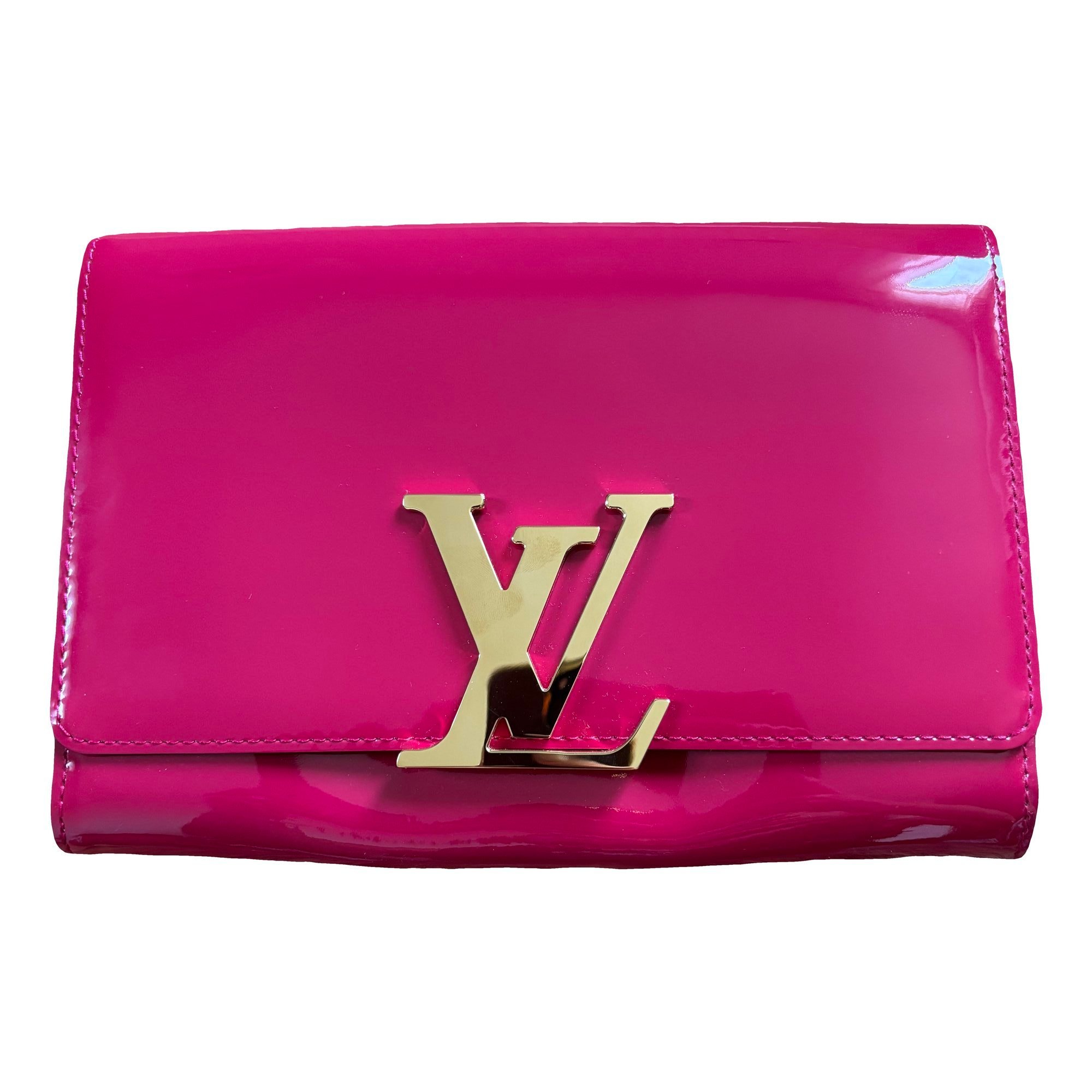 Patent leather clutch bag