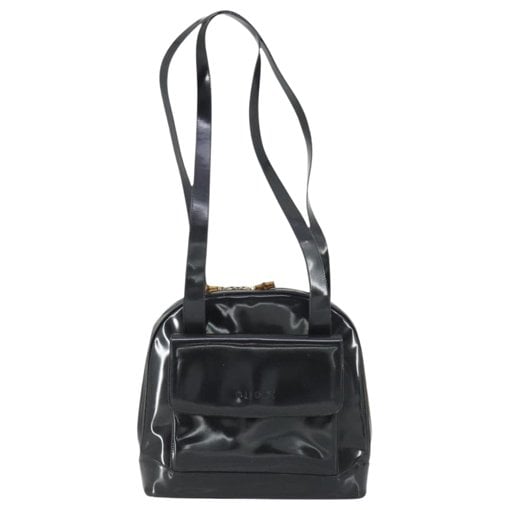 Bamboo patent leather tote